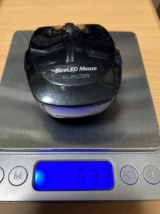 マウス「M-FBL3BBSBK」電池なし重量
